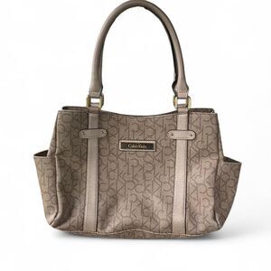Calvin-Klein Women's Brown Monogram Bag